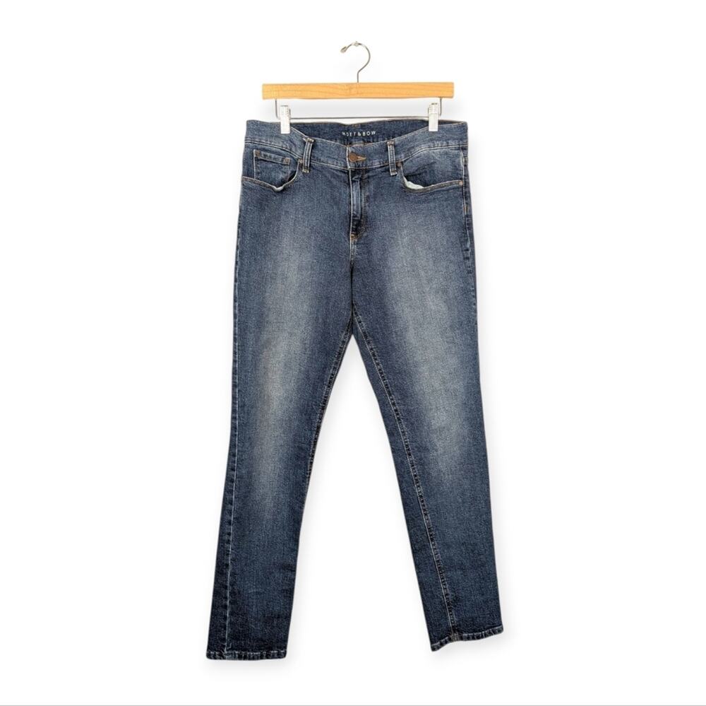 Mott Bow Boyfriend Jeans 29 Medium Wash Relaxed Fit Premium Denim Casual